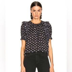Ulla Johnson Gaia Top in Midnight Size 0